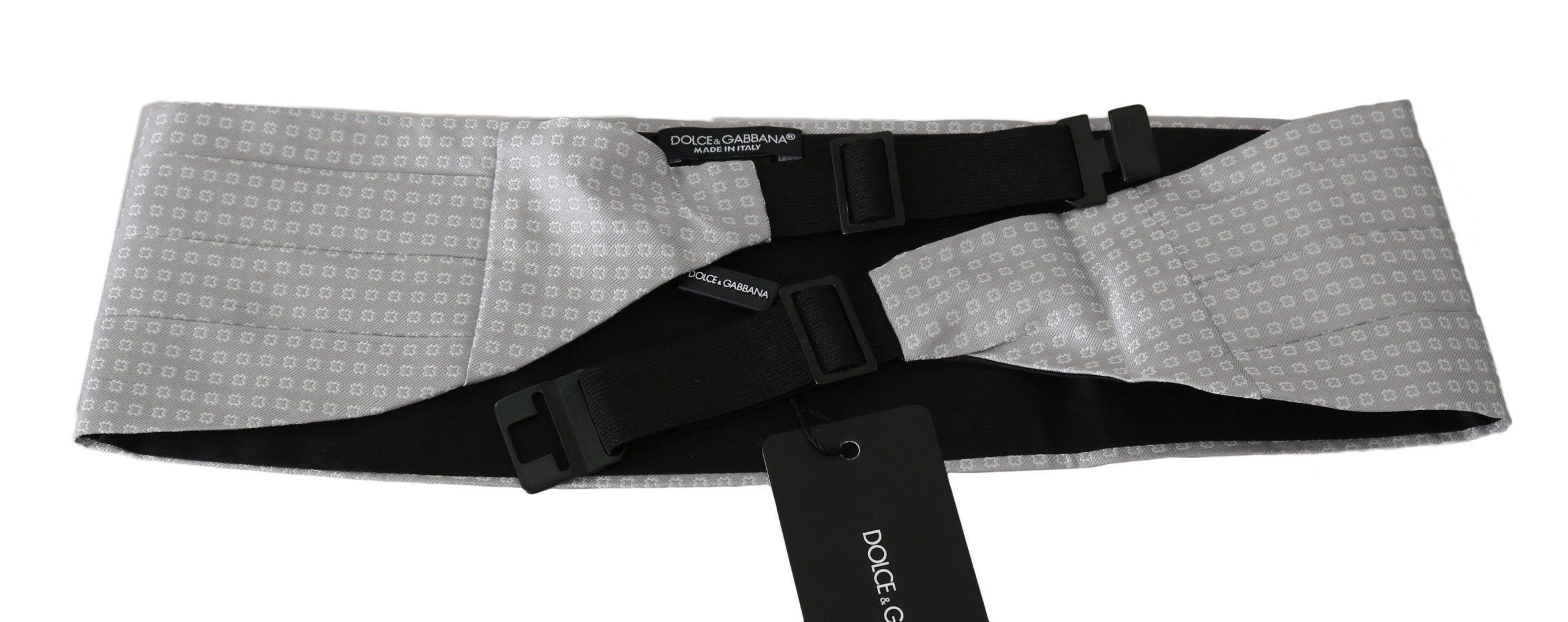 Dolce &amp; Gabbana Elegant Gray Silk Cummerbund