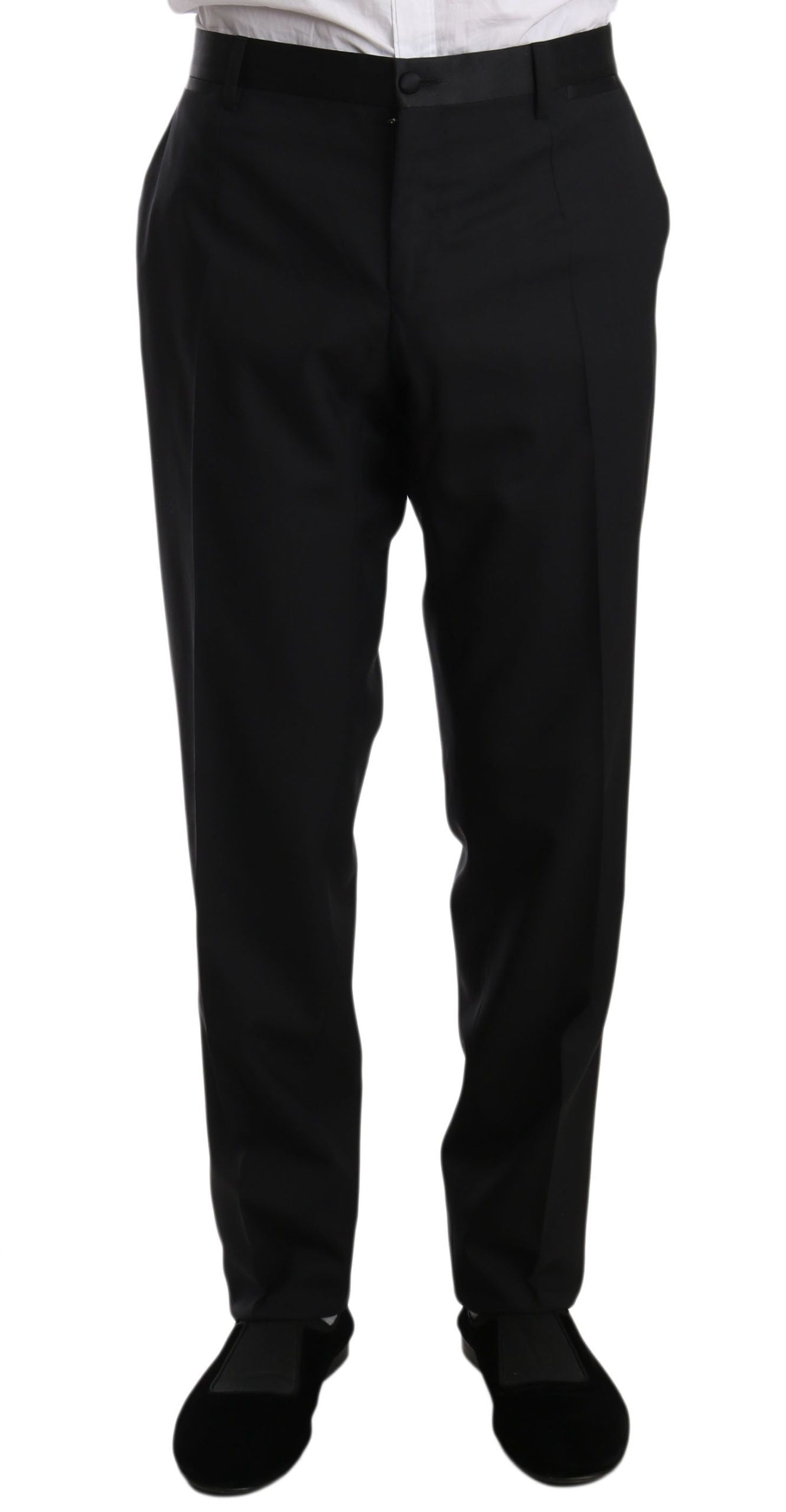 Dolce &amp; Gabbana Elegant Black Slim Fit Martini Suit Set