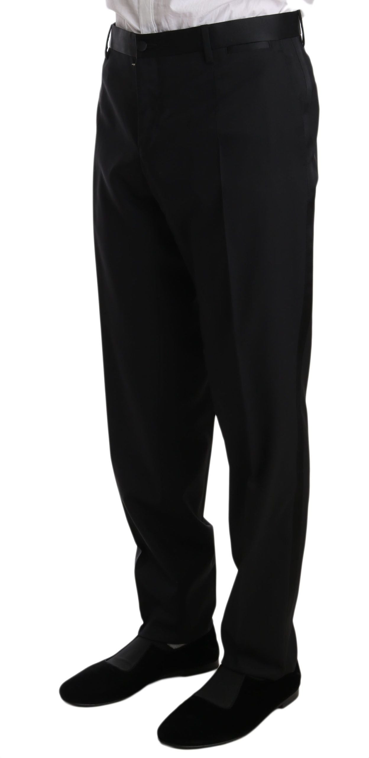 Dolce &amp; Gabbana Elegant Black Slim Fit Martini Suit Set