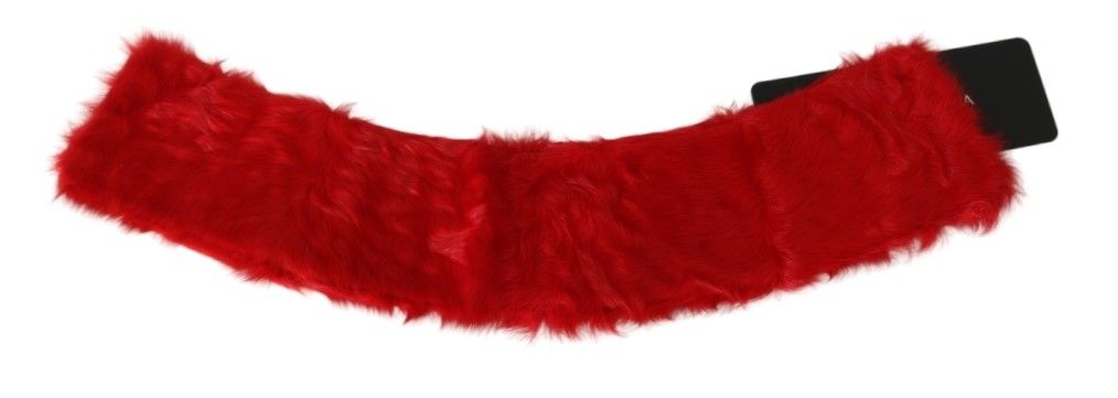 Dolce &amp; Gabbana Elegant Red Lambskin Scarf