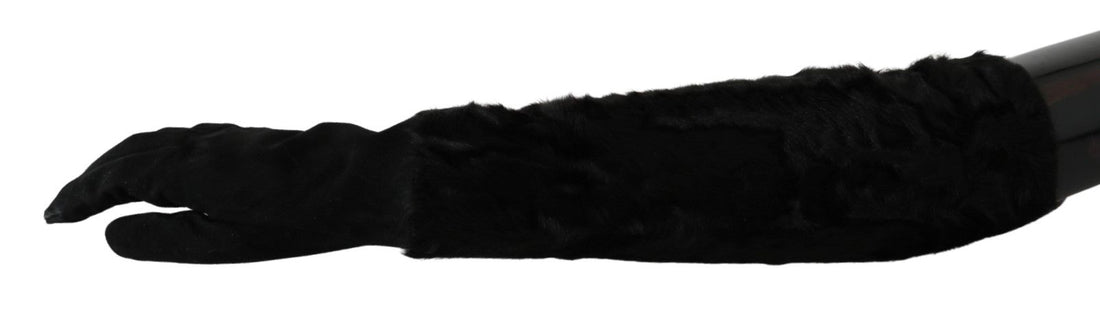 Dolce &amp; Gabbana Elegant Elbow Length Suede Gloves