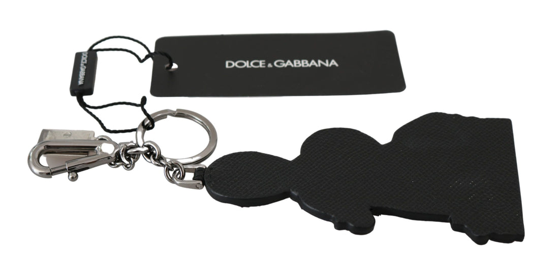 Dolce &amp; Gabbana Elegant Trio-Tone Leather Keychain