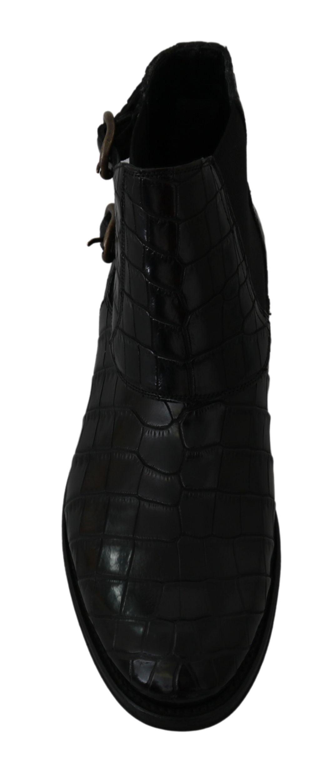 Dolce &amp; Gabbana Elegant Derby Brogue Boots in Exotic Leather