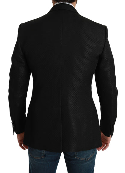 Dolce &amp; Gabbana Slim Fit Martini Black Blazer Jacket