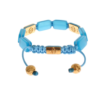 Nialaya Elegant Blue Opal &amp; Diamond-Studded Bracelet