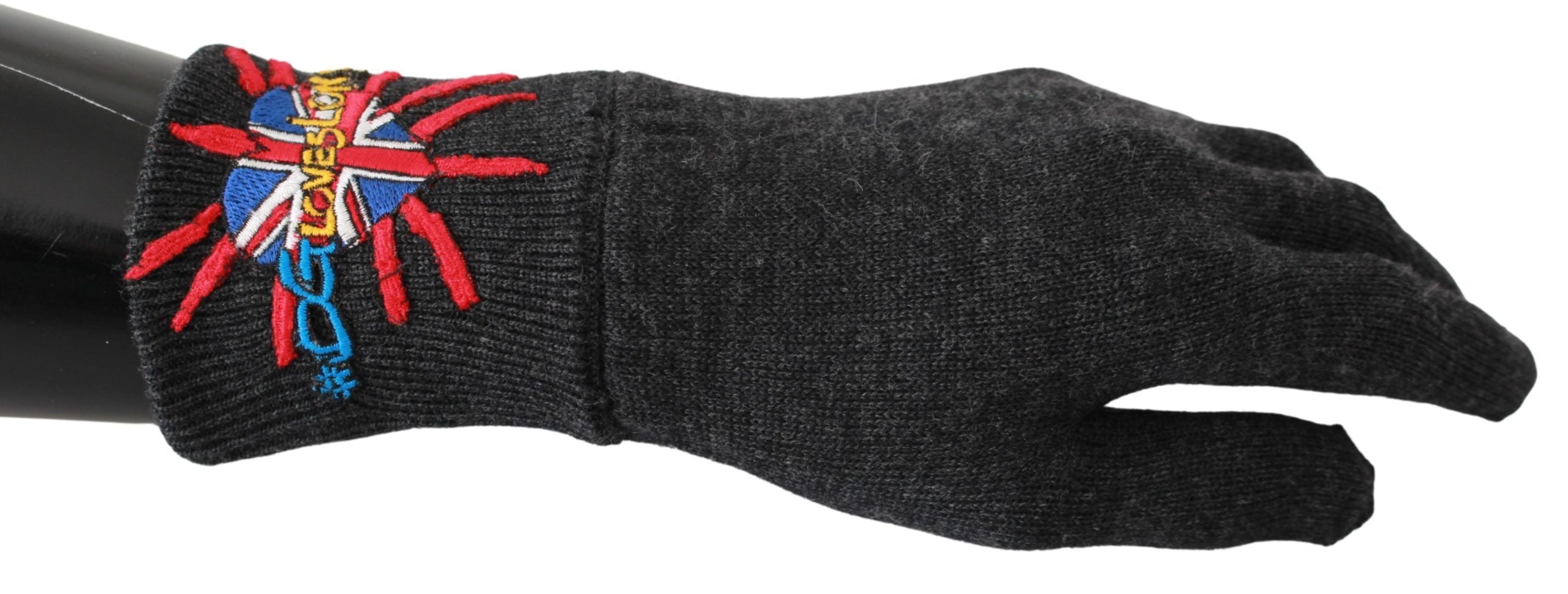 Dolce &amp; Gabbana Gray Virgin Wool Unisex Gloves