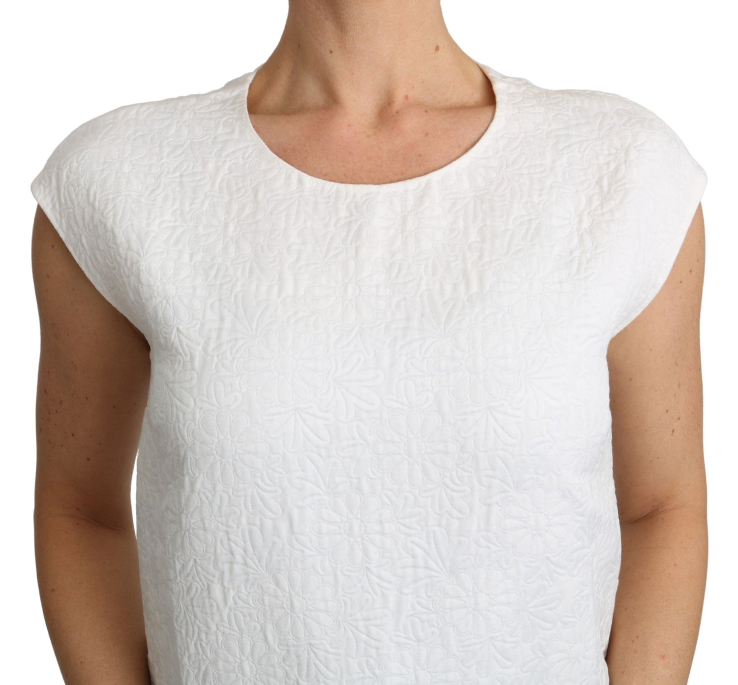 Dolce &amp; Gabbana Elegant White Cotton Blend Blouse