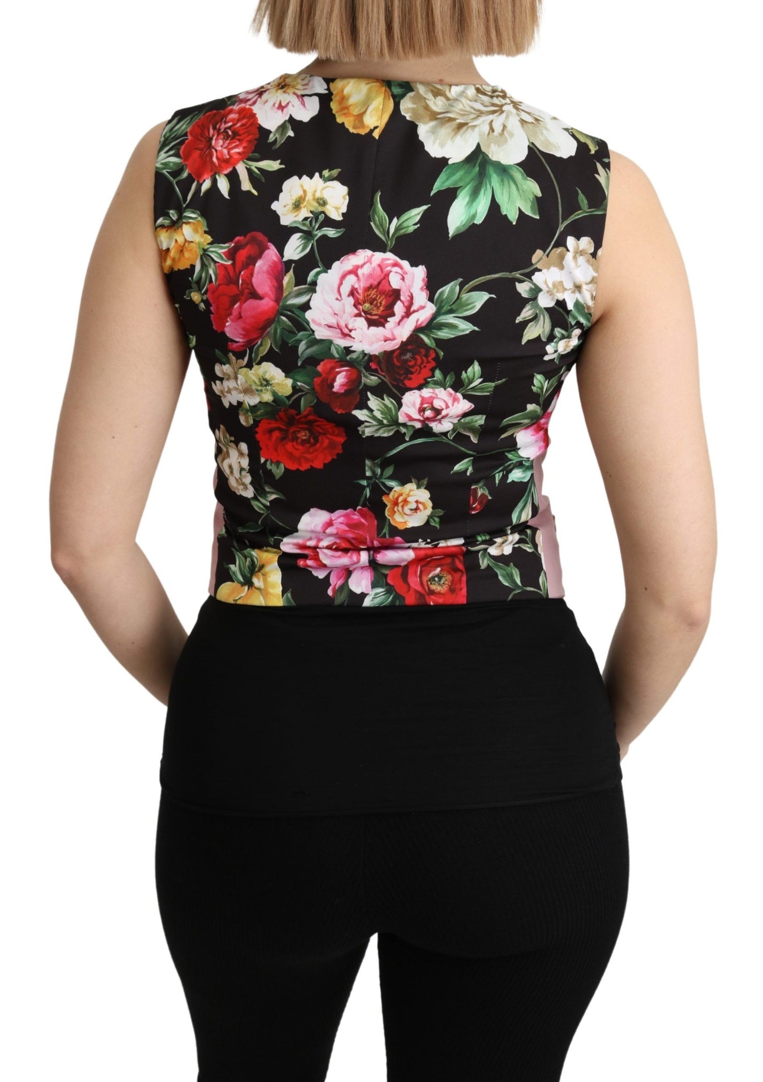 Dolce &amp; Gabbana Chic Sleeveless Vest in Pink Hues