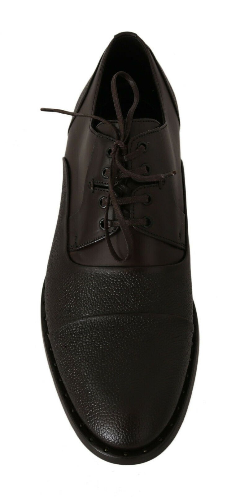 Dolce &amp; Gabbana Elegant Brown Leather Formal Lace-ups