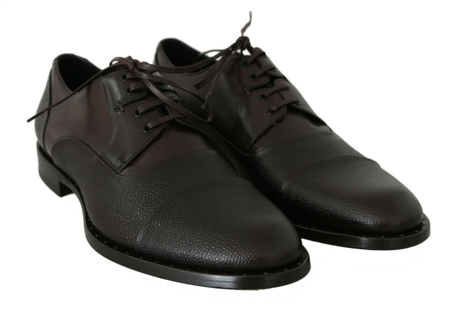 Dolce &amp; Gabbana Elegant Brown Leather Formal Lace-ups