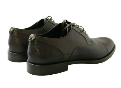 Dolce &amp; Gabbana Elegant Brown Leather Formal Lace-ups