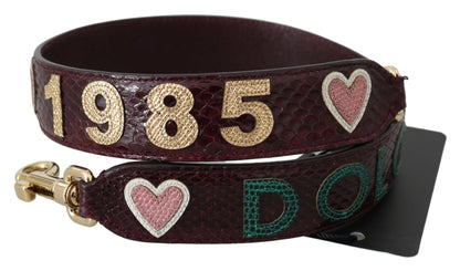 Dolce &amp; Gabbana Exquisite Bordeaux Shoulder Strap Accessory