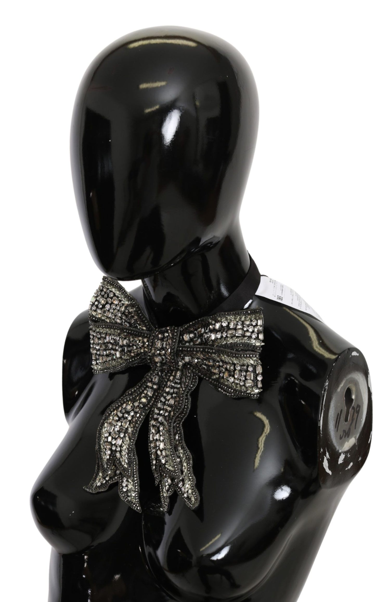 Dolce &amp; Gabbana Elegant Silver Silk Bowtie