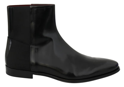 Dolce &amp; Gabbana Elegant Black Leather Chelsea Boots