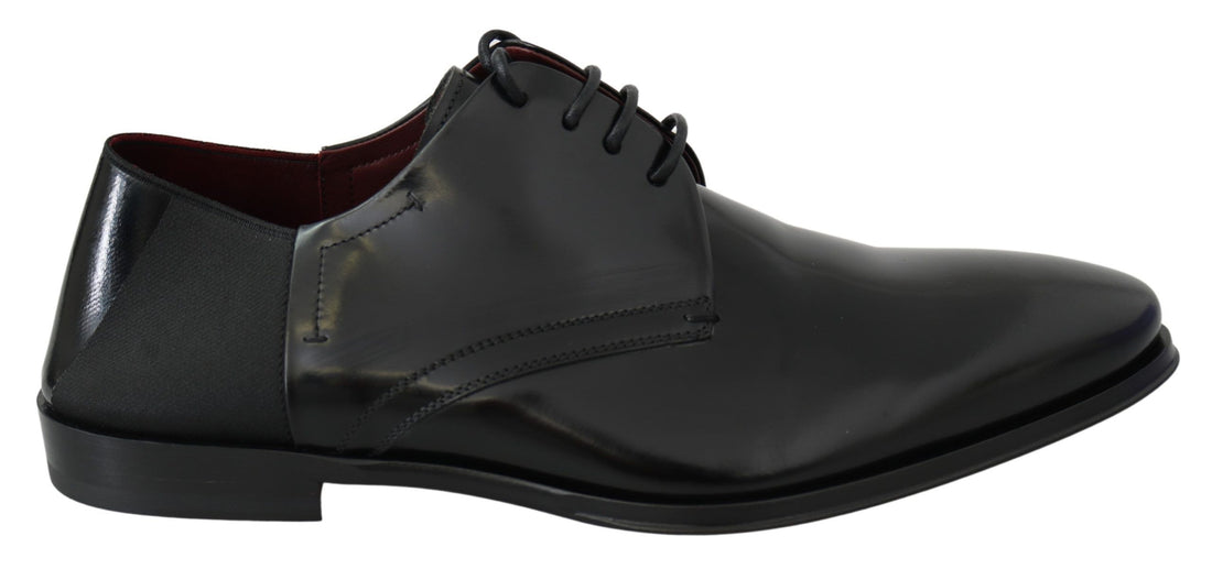 Dolce &amp; Gabbana Elegant Black Leather Derby Shoes