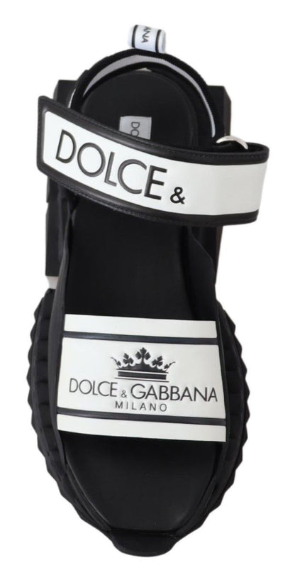 Dolce &amp; Gabbana Super King Slider Sandals in Monochrome