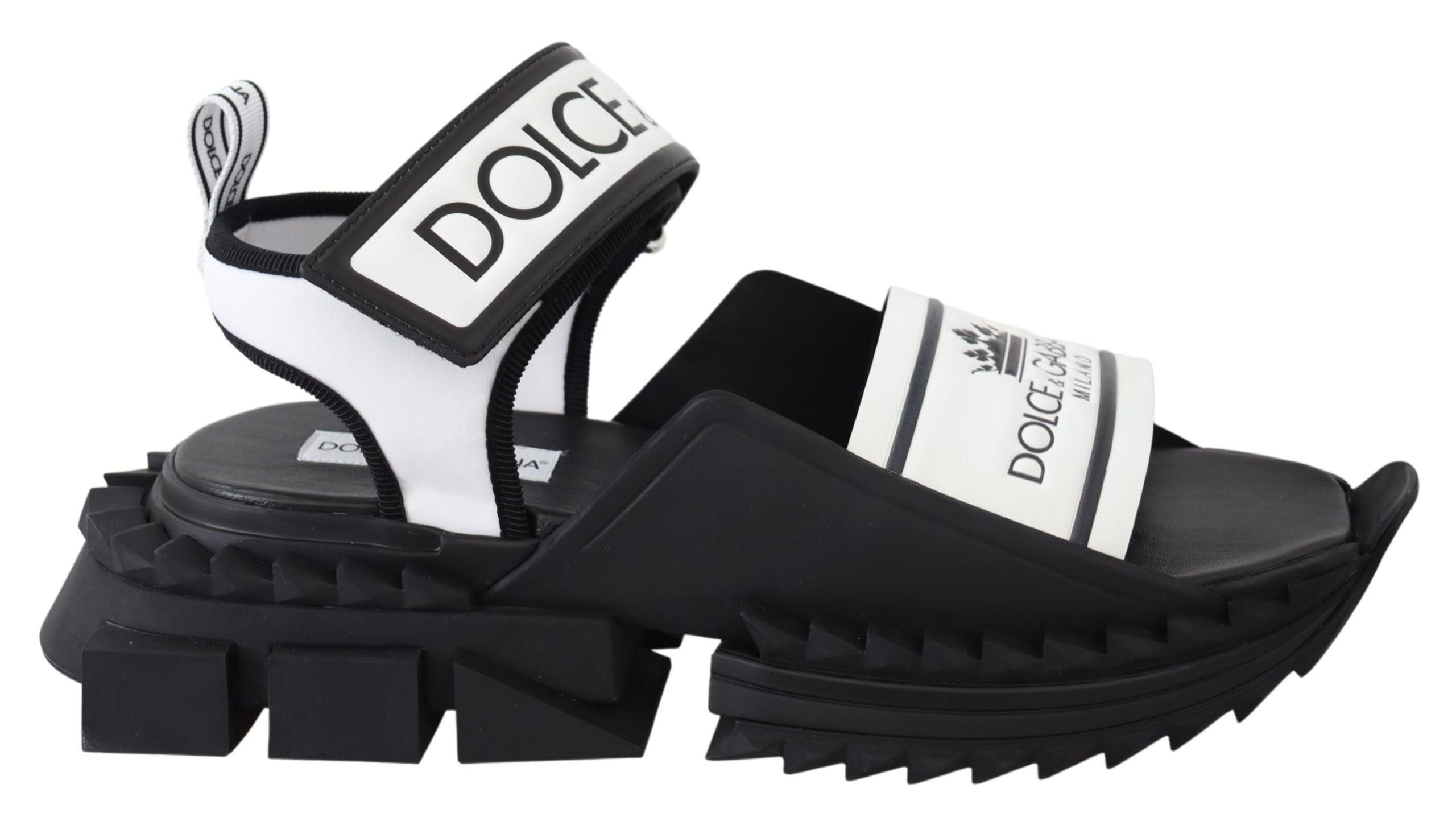 Dolce &amp; Gabbana Super King Slider Sandals in Monochrome