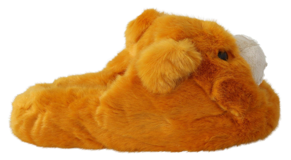 Dolce &amp; Gabbana Sunshine Yellow Lion Slippers