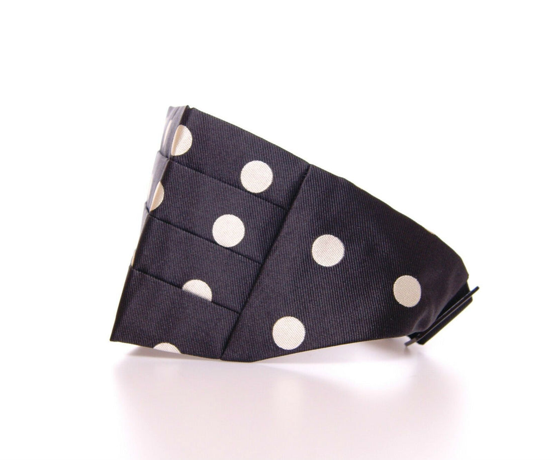 Dolce &amp; Gabbana Elegant Silk Black Polka Dot Cummerbund