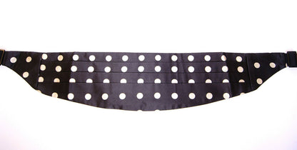 Dolce &amp; Gabbana Elegant Silk Black Polka Dot Cummerbund