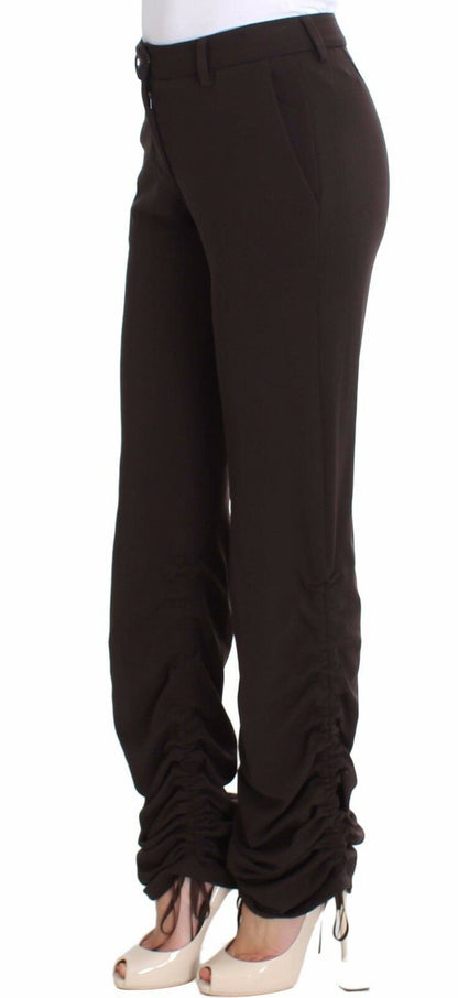 Ermanno Scervino Chic Brown Casual Trousers for Sophisticated Style