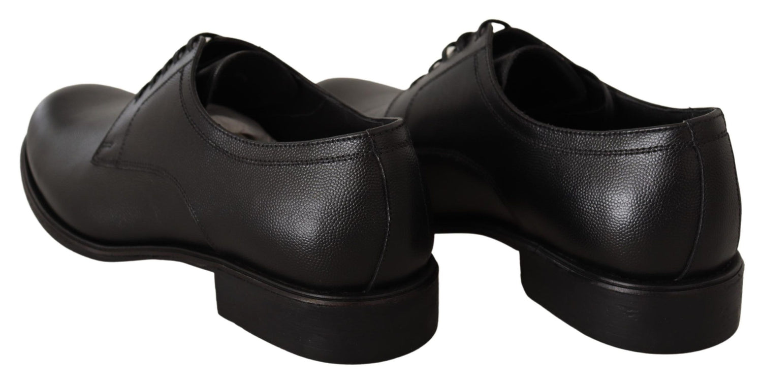 Dolce &amp; Gabbana Elegant Black Leather Derby Shoes