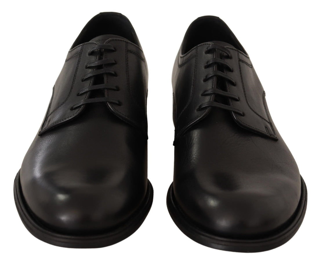 Dolce &amp; Gabbana Elegant Black Derby Formal Shoes