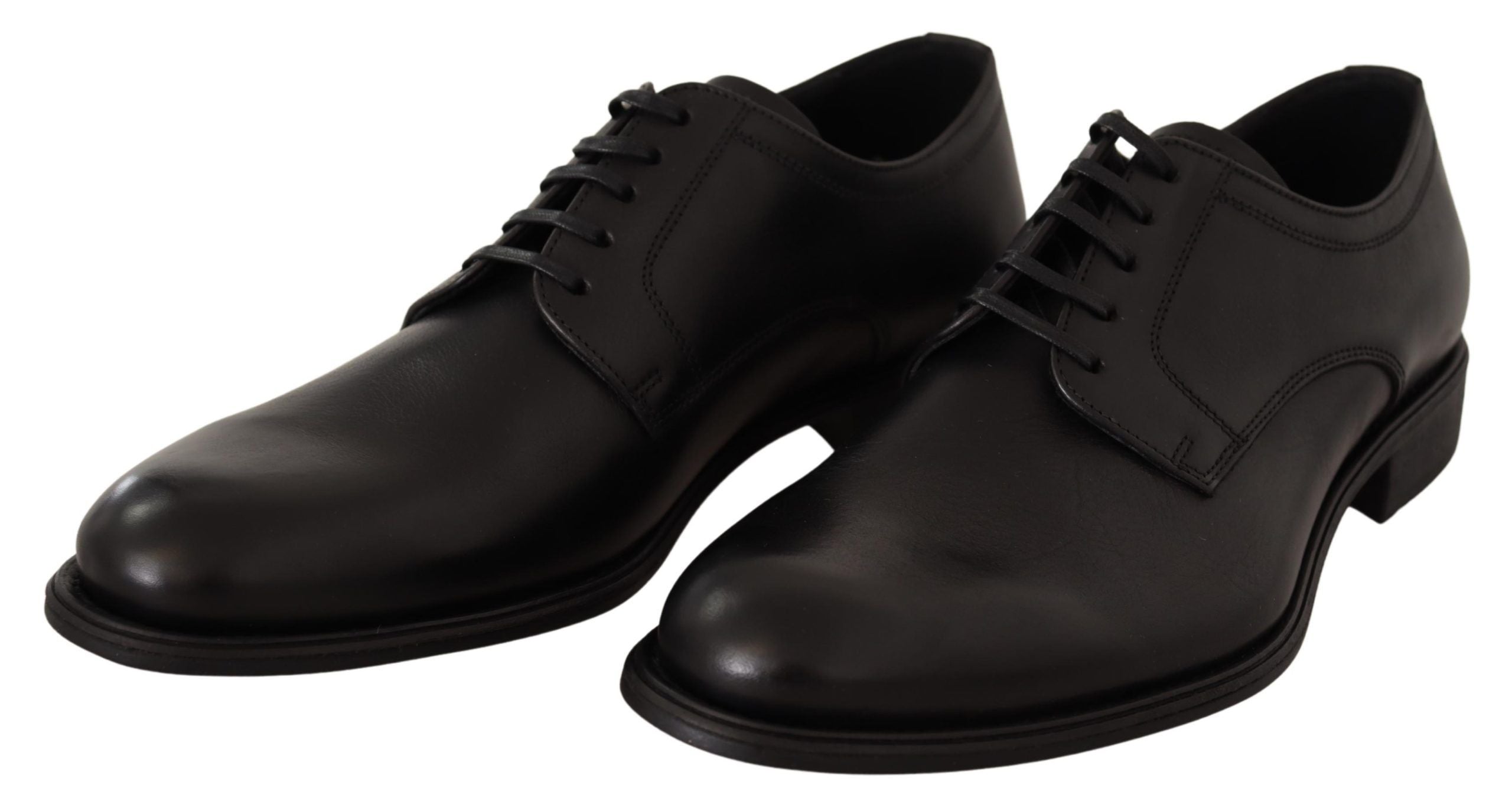 Dolce &amp; Gabbana Elegant Black Derby Formal Shoes