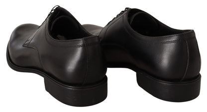 Dolce &amp; Gabbana Elegant Black Derby Formal Shoes