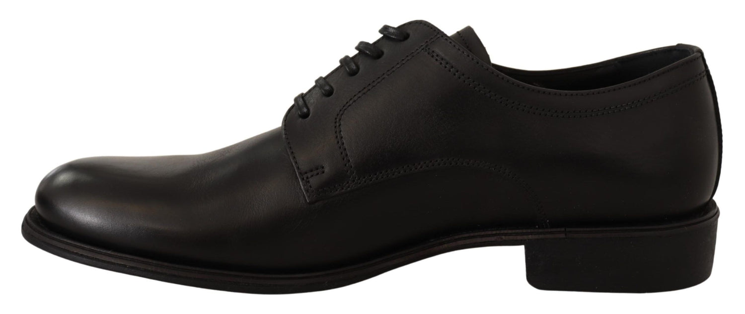 Dolce &amp; Gabbana Elegant Black Derby Formal Shoes