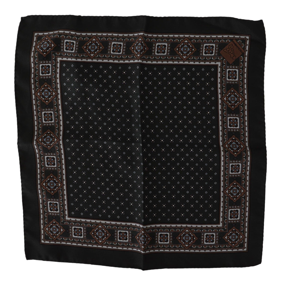 Dolce &amp; Gabbana Elegant Black Silk Pocket Square