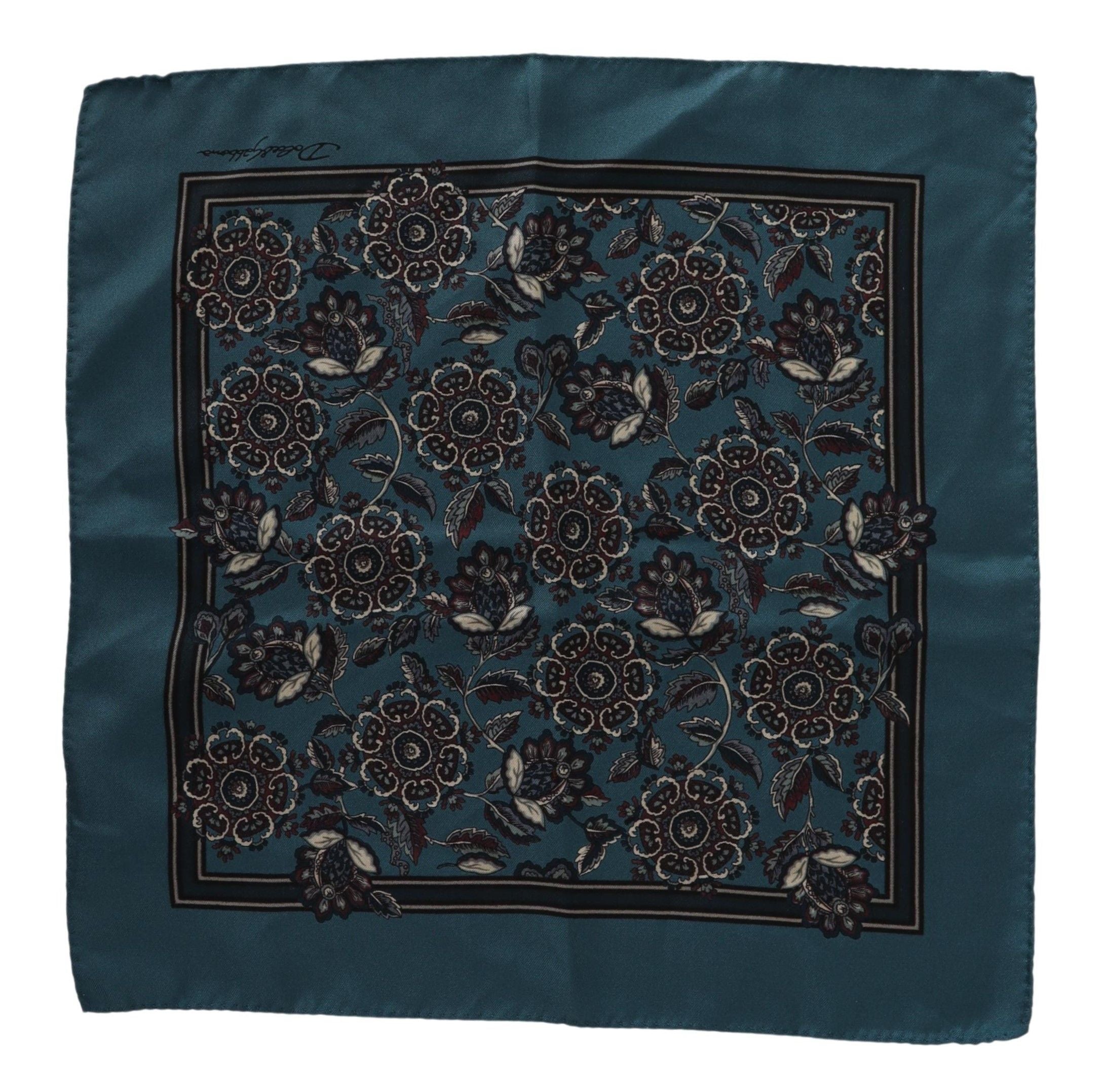 Dolce &amp; Gabbana Elegant Floral Silk Pocket Square