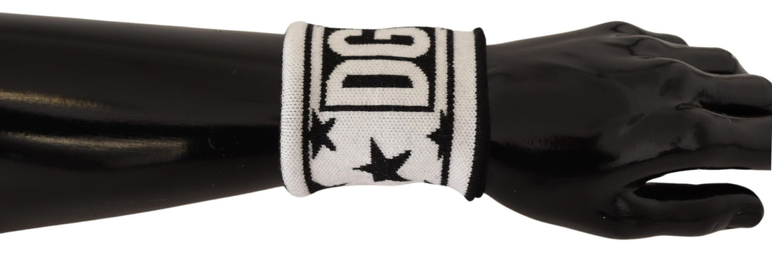 Dolce &amp; Gabbana Elegant Monochrome Wool Wristband Set