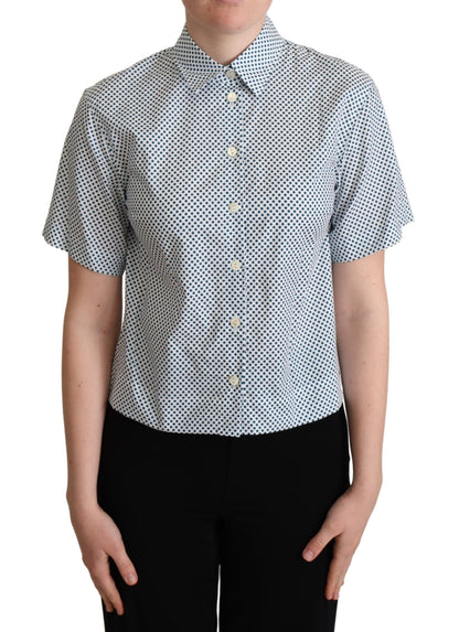 Dolce &amp; Gabbana Elegant Polka Dot Cotton Polo Shirt