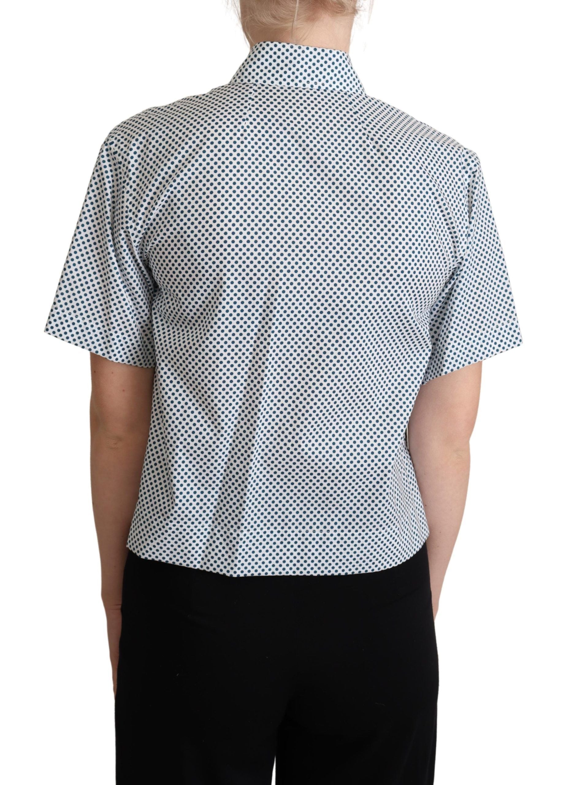 Dolce &amp; Gabbana Elegant Polka Dot Cotton Polo Shirt