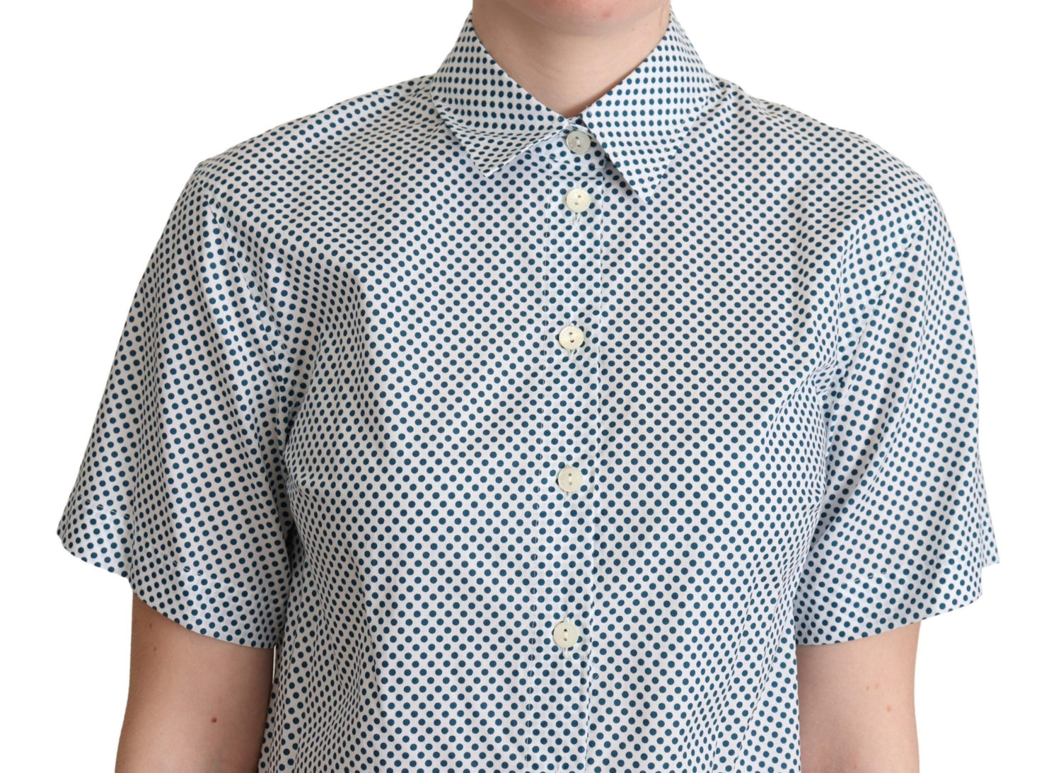 Dolce &amp; Gabbana Elegant Polka Dot Cotton Polo Shirt