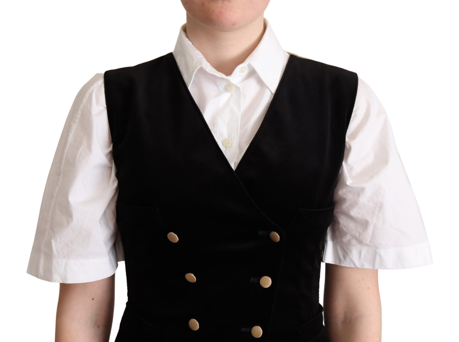 Dolce &amp; Gabbana Elegant Sleeveless Velvet Waistcoat