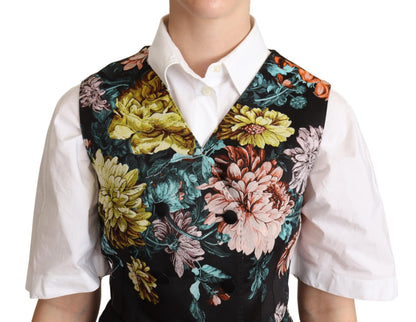 Dolce &amp; Gabbana Exquisite Floral Jacquard Waistcoat