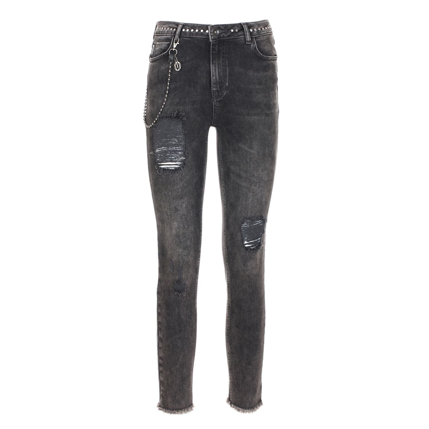 Imperfect Elegant Black Denim Trousers