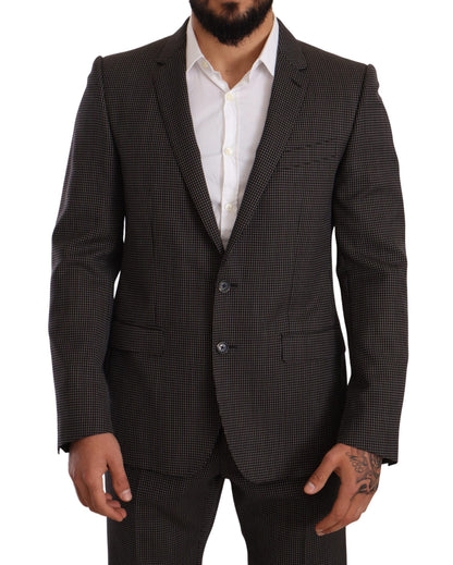 Dolce &amp; Gabbana Elegant Gray Martini Woolen Suit Set