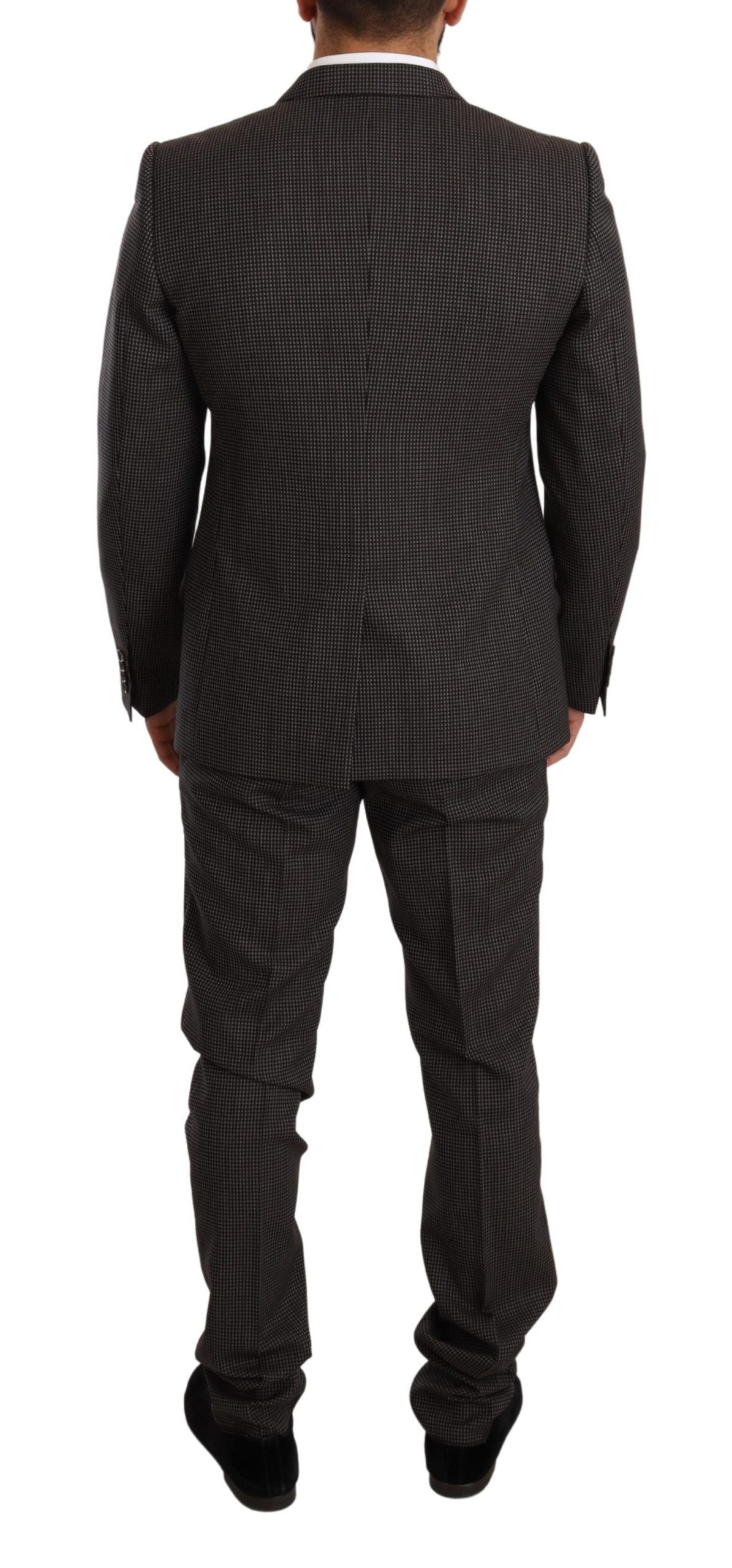 Dolce &amp; Gabbana Elegant Gray Martini Woolen Suit Set