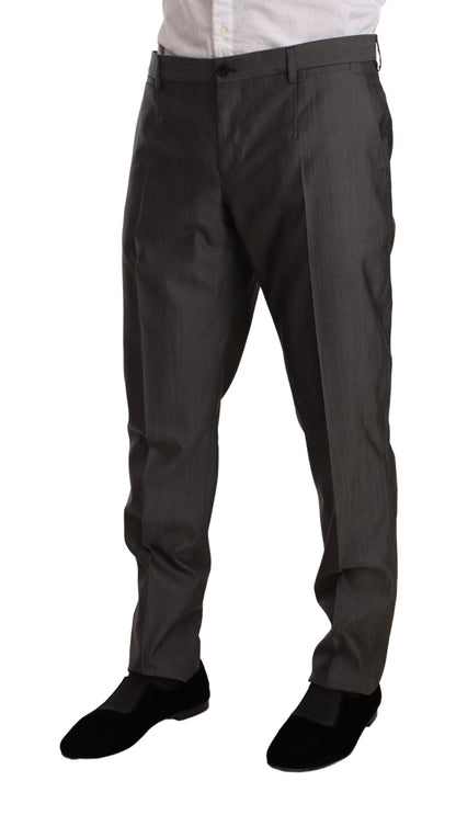 Dolce &amp; Gabbana Elegant Martini Slim-Fit Wool Silk Suit