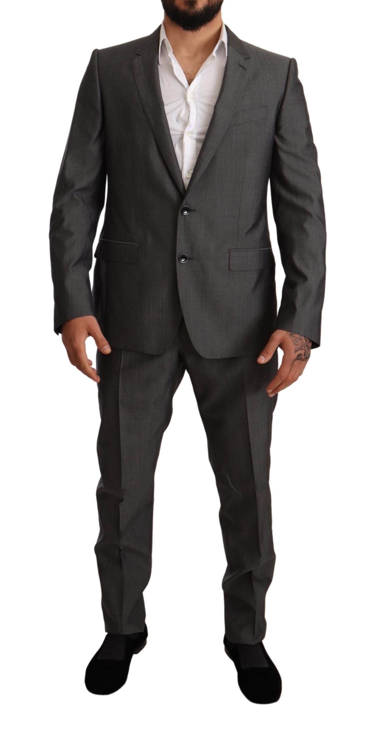 Dolce &amp; Gabbana Elegant Martini Slim-Fit Wool Silk Suit