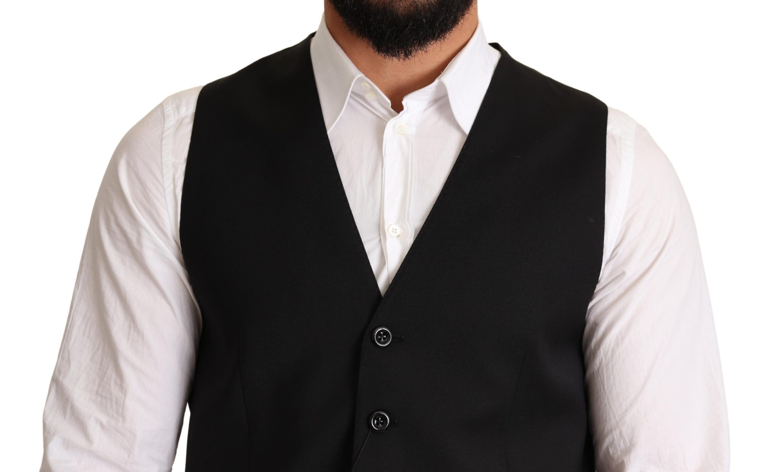 Dolce &amp; Gabbana Elegant Black Formal Dress Vest