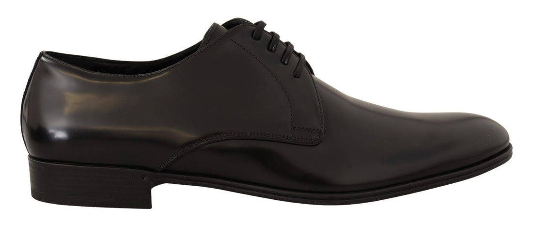 Dolce &amp; Gabbana Elegant Black Leather Derby Shoes