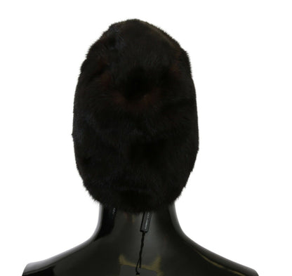 Dolce &amp; Gabbana Elegant Black Silk Beanie - Chic Autumn/Winter Accessory