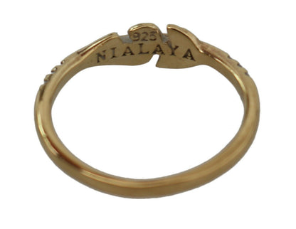 Nialaya Elegant Gold CZ Crystal Women&