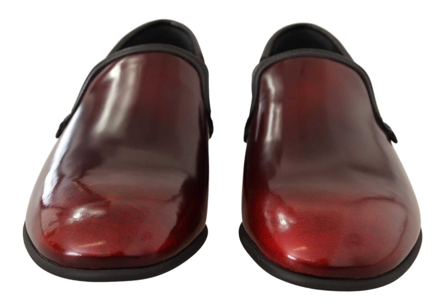 Dolce &amp; Gabbana Elegant Bordeaux Leather Loafers