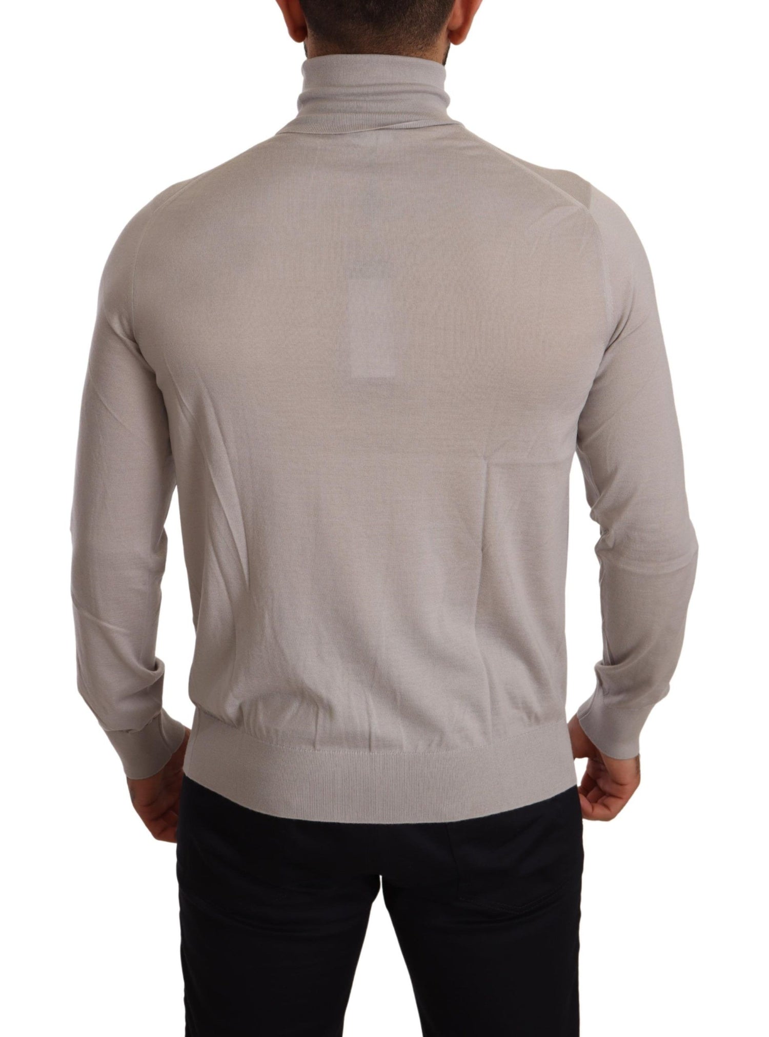 Dolce &amp; Gabbana Elegant Light Blue Cashmere Turtleneck Sweater