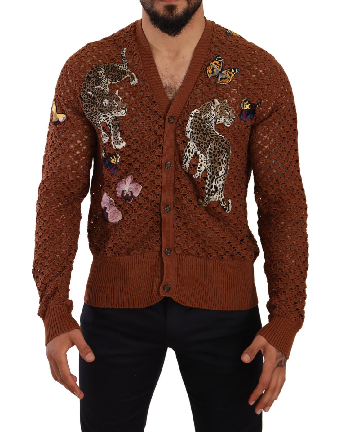 Dolce &amp; Gabbana Refined Elegance Multicolor Embroidered Cardigan